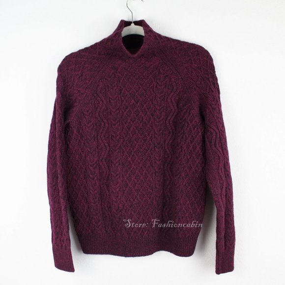 Vince Merino Cable Knit Turtleneck Sweater - Picture 3 of 13
